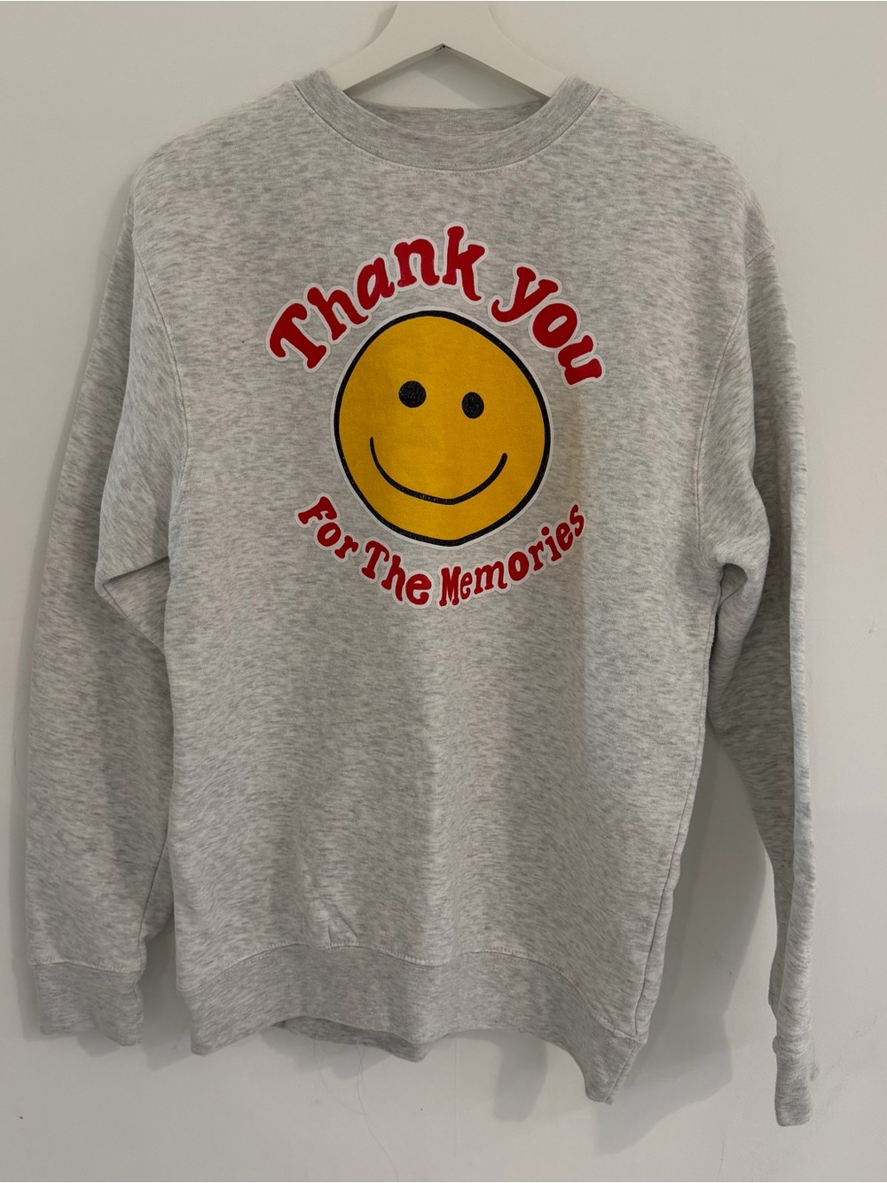 Shop Kristin Jones Crewneck Smiley and Red 'Thank You' Graphic